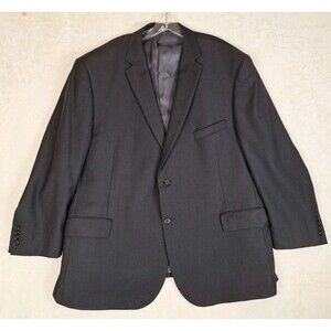 Jos A Bank 52R Signature Charcoal Black Blazer Jacket Sport Suit Coat Tailored